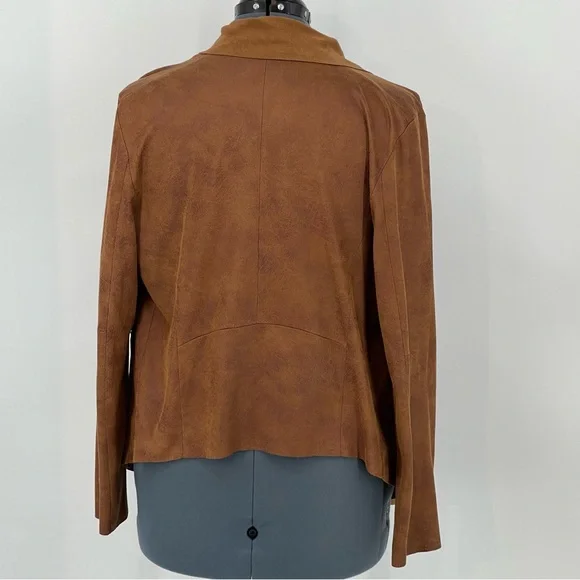 WORTHINGTON SIZE M Brown Suede Women's Jacket - Picture 2 of 9